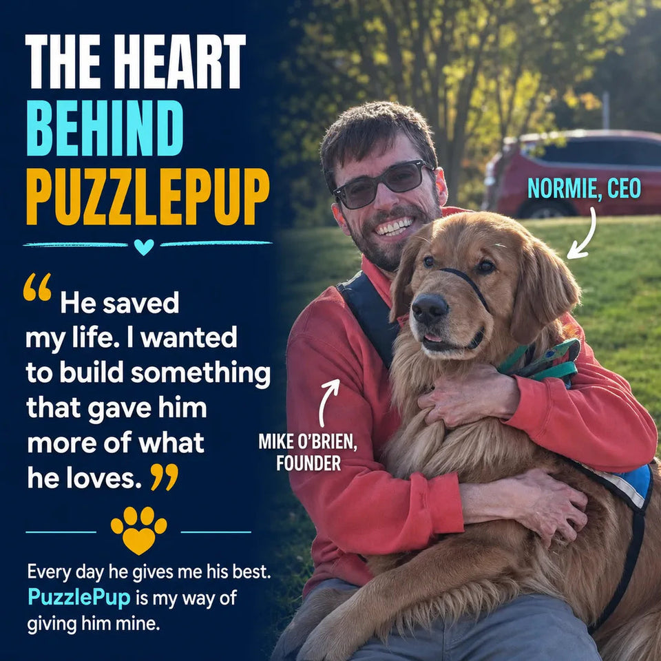 Mike and his service dog, Normie