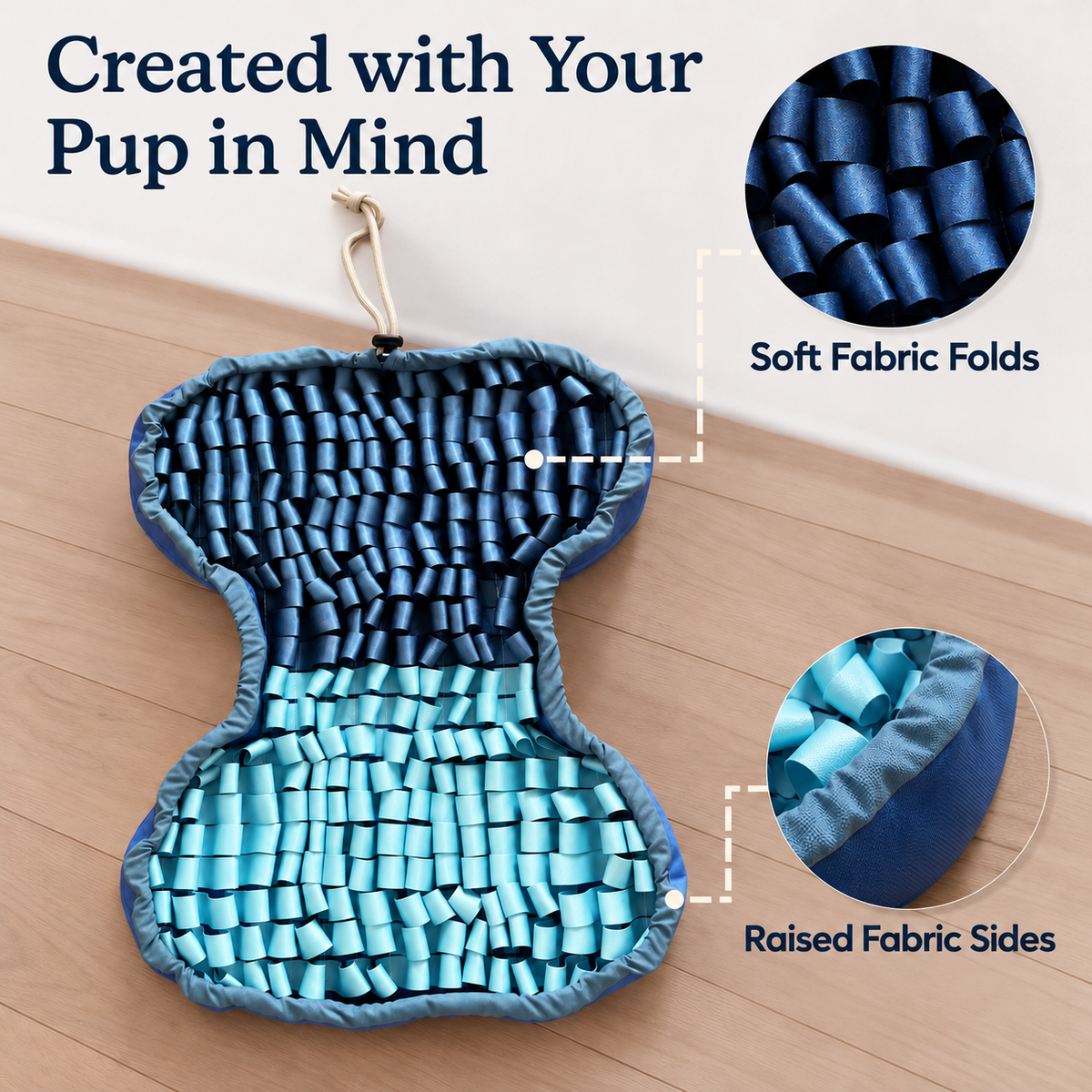Complete SmartMat with fabric-fold and raised-side close-ups