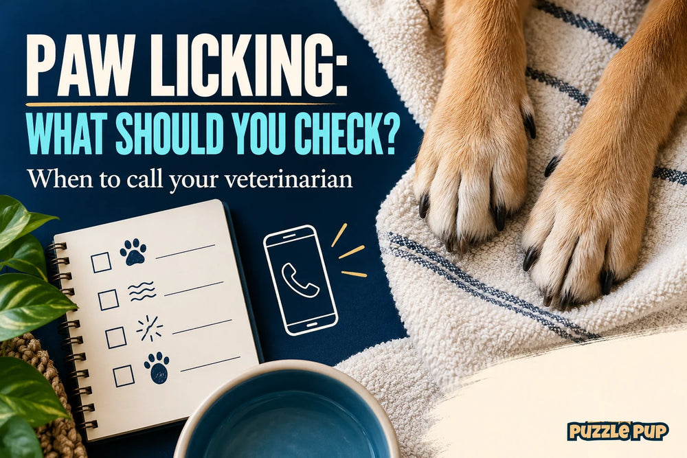 Editorial cover: PAW LICKING: WHAT SHOULD YOU CHECK? When to call your veterinarian