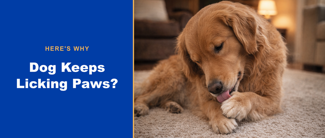 Dog licking paws — common causes and natural relief