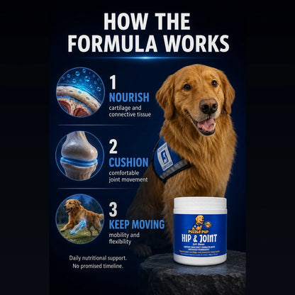 How PuzzlePup Hip & Joint Soft Chews support cartilage, comfortable movement, and mobility