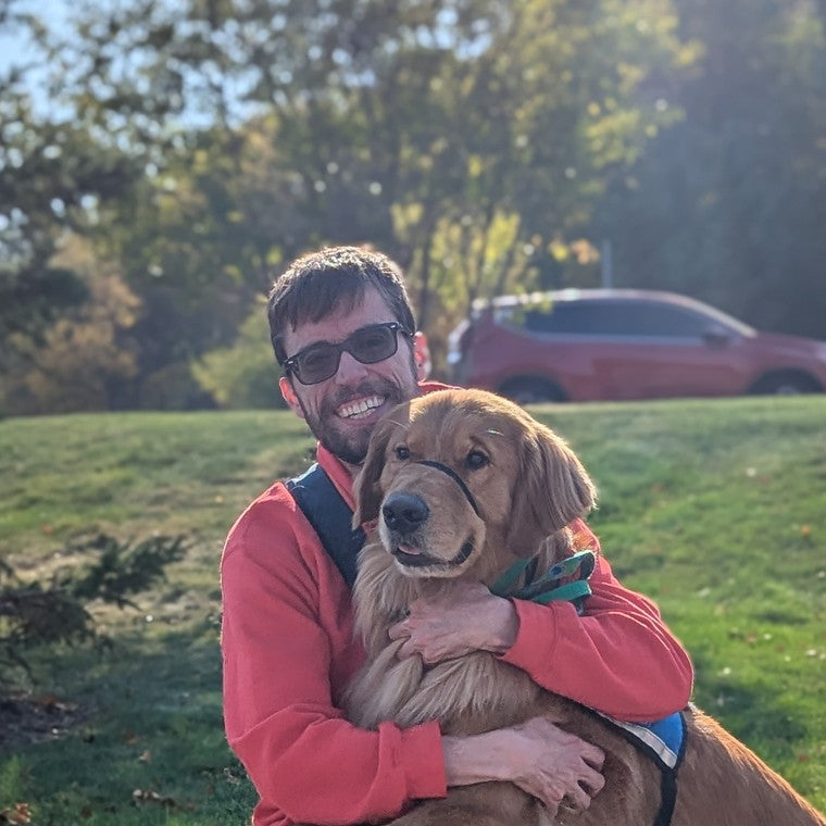 Mike and his service dog Normie